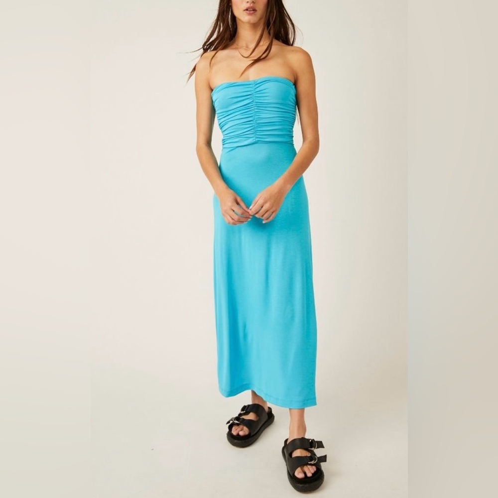 FREE PEOPLE Embrace Midi / Scuba Blue NWT Size L